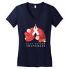 lung cancer awaneress Women's V-Neck T-Shirt