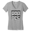 pop off square Women's V-Neck T-Shirt