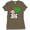 heapy new year funny santa claus christmas Ladies Fitted T-Shirt
