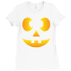 funny halloween jack o lantern kids Ladies Fitted T-Shirt