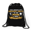 I Love Someone with Childhood Cancer to the Moon and Back to Infinity Drawstring Bags