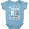 vintage made in 1950 perfectly aged a living legend Baby Bodysuit
