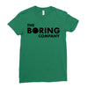 the boring company black logo Ladies Fitted T-Shirt