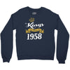kings are born in 1958 Crewneck Sweatshirt