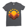 sunset mountain Ladies Fitted T-Shirt
