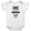 go to a place you have never been Baby Bodysuit