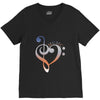 music expresses clef heart girls V-Neck Tee