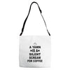 a yawn is a silent scream for coffeee Adjustable Strap Totes