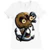 skull anchor Ladies Fitted T-Shirt