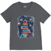 reading rocket ship V-Neck Tee