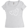 rude hands, ideal gift or birthday present. Women's Triblend Scoop T-shirt