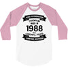 Premium Vintage  1988 3/4 Sleeve Shirt