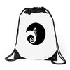 nightmare before christmas black logo Drawstring Bags