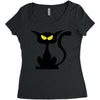 black cat Women's Triblend Scoop T-shirt