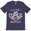 military, women's proud air force mom of her military son u T-Shirt