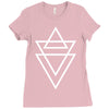 triangle printed Ladies Fitted T-Shirt