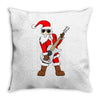 rock star santa claus father christmas Throw Pillow