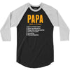 Papa Noun Definition 3/4 Sleeve Shirt