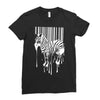 banksy street art zebra bar code Ladies Fitted T-Shirt