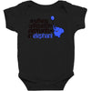 anything unrelated elephants Baby Bodysuit