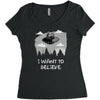 i want to believe in kang and kodos Women's Triblend Scoop T-shirt