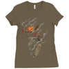 skate or burn! Ladies Fitted T-Shirt
