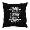 Super Cool Granddad Of A Freaking Awesome Granddaughter Throw Pillow