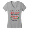 i just want to bake stuff and watch christmas movies all day Women's V-Neck T-Shirt