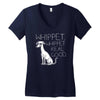whippet .. Women's V-Neck T-Shirt