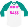 turn up the bass 3/4 Sleeve Shirt