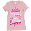 Celebrating With the 5th Birthday Queen Ladies Fitted T-Shirt