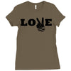 love peace Ladies Fitted T-Shirt