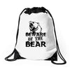 Beware Of The Bear Drawstring Bags