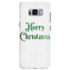 merry christmas green glitter Samsung Galaxy S8 Plus