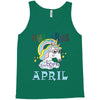 unicorns are born in april cute unicorn Tank Top