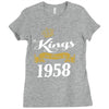 kings are born in 1958 Ladies Fitted T-Shirt