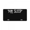 no sleep white License Plate