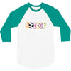 soccer neon rhinestud 3/4 Sleeve Shirt