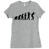 evolution of table tennis or ping pong mens black t shirt top Ladies Fitted T-Shirt