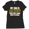 my job is top secret Ladies Fitted T-Shirt