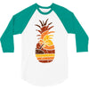 pineapple and beach 3/4 Sleeve Shirt