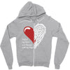 half of my heart is in heaven with my angel Zipper Hoodie