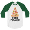 pizza lover's food pyramid 3/4 Sleeve Shirt