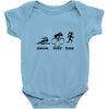 swim bike and run Baby Bodysuit