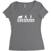 be nice to fat people bear chase funny pub joke Women's Triblend Scoop T-shirt