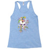 flying rainbow skull island Racerback Tank