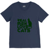 real men love cats, funny quote V-Neck Tee
