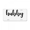 Hubby License Plate