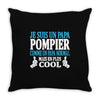 papa pompier Throw Pillow