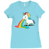 where rainbows come from (green) Ladies Fitted T-Shirt